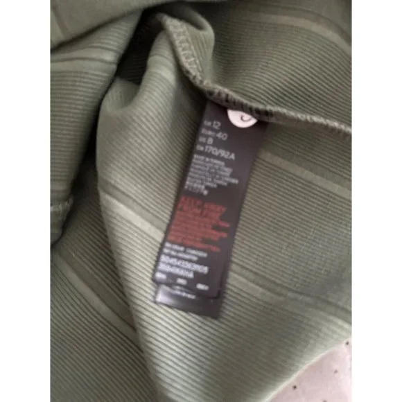 Topshop Olive Green Rib Bodycon Dress size  4, 6, 8, 10, 12, 14, 16 chain detail - Picture 4 of 4